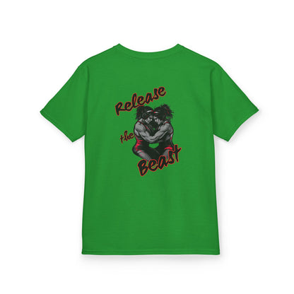 Kids Heavy Cotton Tee - Release the Beast Graphic Tee youth girl wrestlers