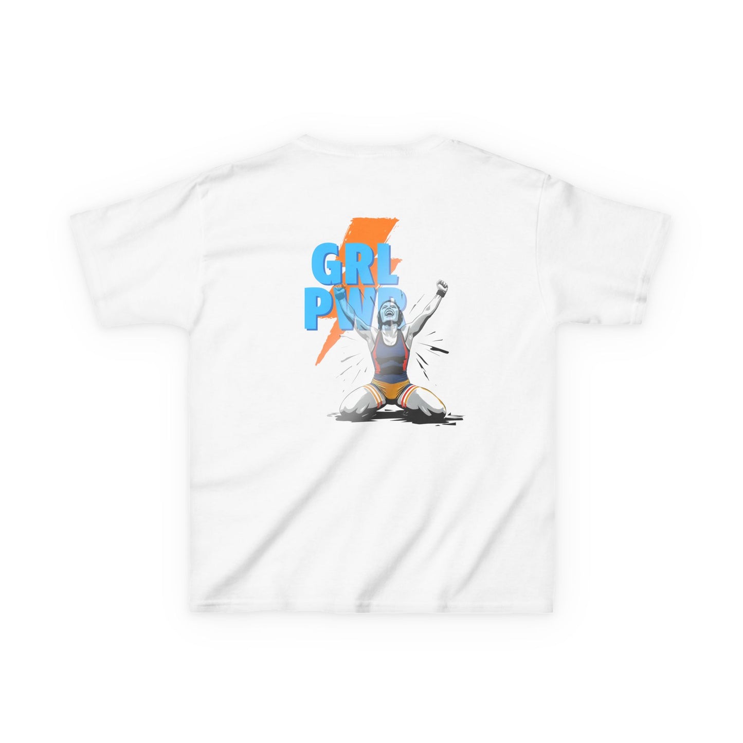 Empowering Kids Cotton Wrestling Tee - GRL PWR Graphic