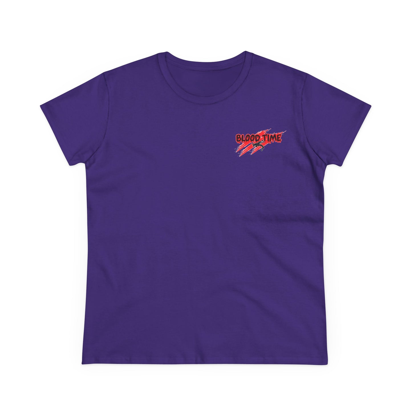 Empowering Women's Cotton Wrestling Tee - 'Blood Time' & 'GRL PWR' Designs