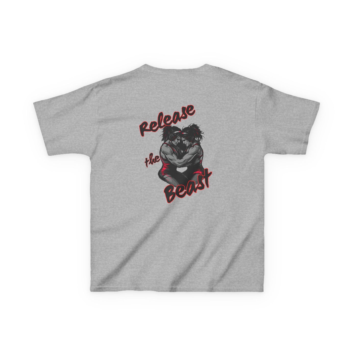 Kids Heavy Cotton Tee - Release the Beast Graphic Tee youth girl wrestlers