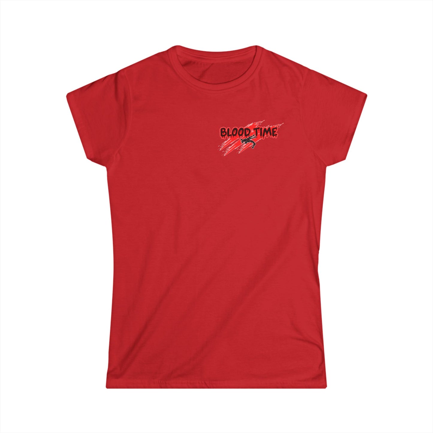 Blood Time Graphic Tee for Women - Bold Athletic Design for Sports Enthusiasts