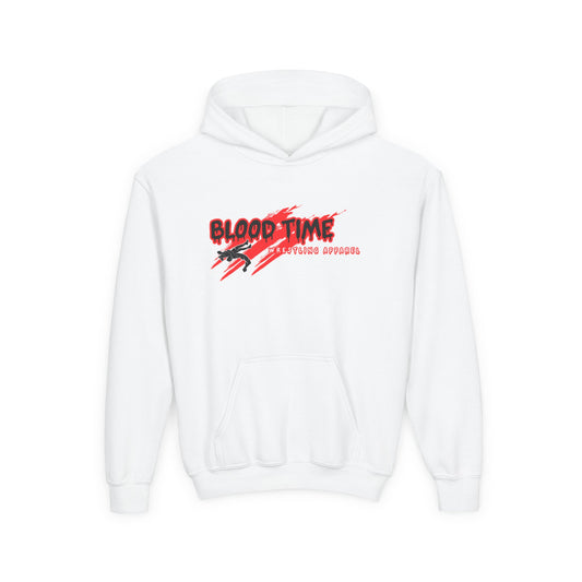 Inspirational Youth Hooded Sweatshirt - "Blood Time: Your Toughest Opponent Lies Within"