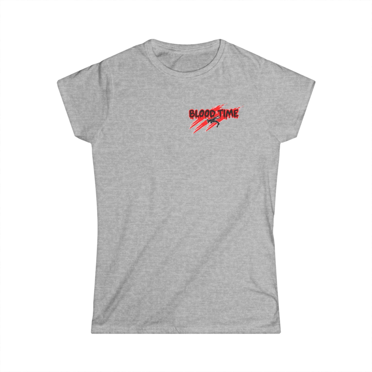 Blood Time Graphic Tee for Women - Bold Athletic Design for Sports Enthusiasts