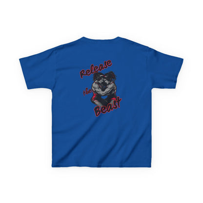 Kids Heavy Cotton Tee - Release the Beast Graphic Tee youth girl wrestlers
