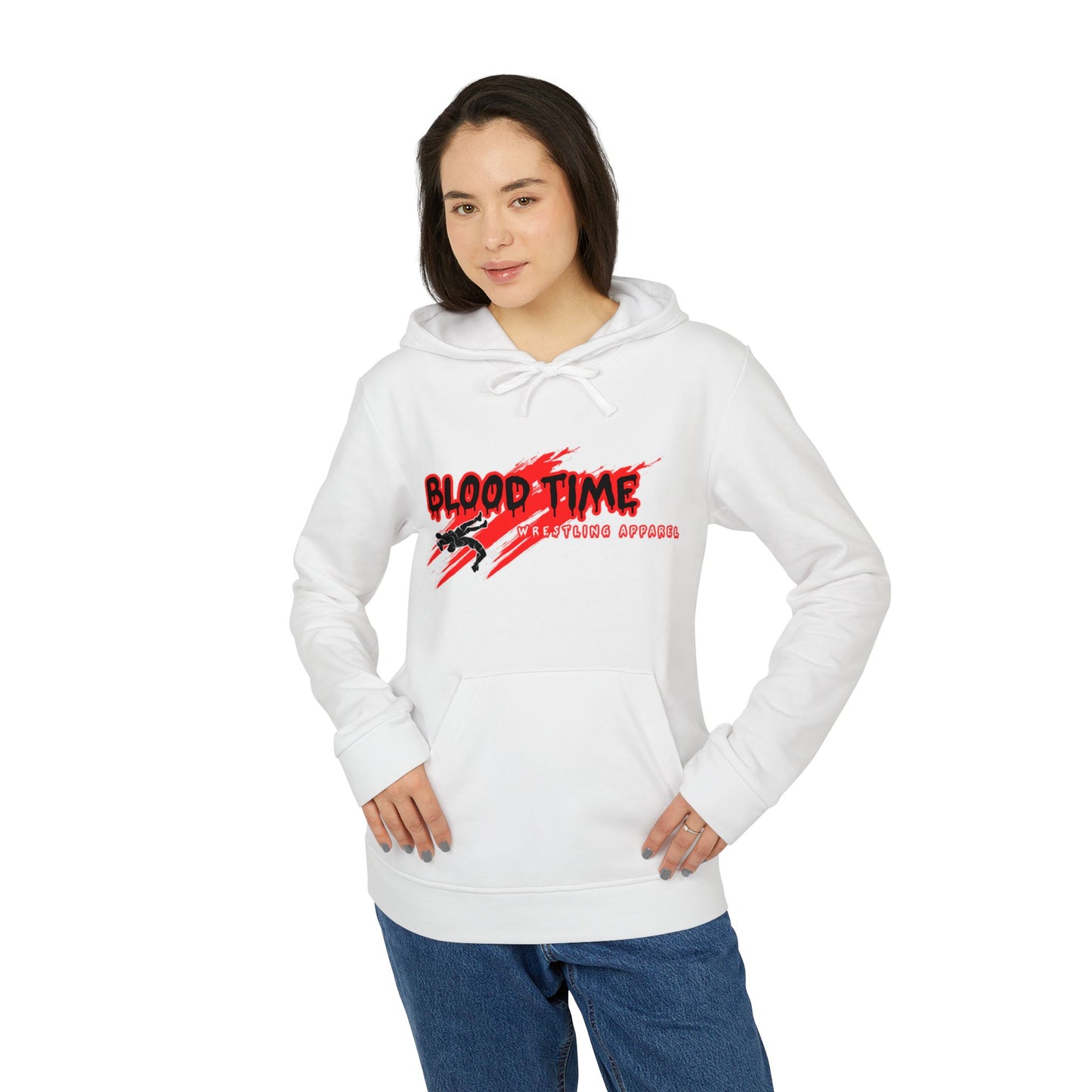 Adidas Unisex Fleece Hoodie - 'Blood Time' Casual Streetwear