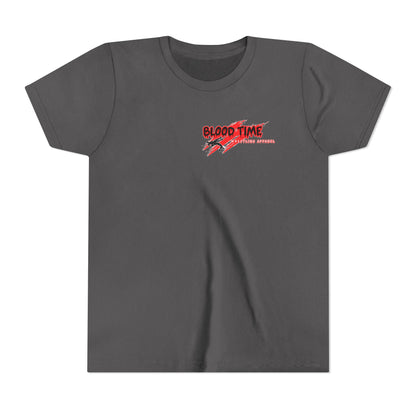 Youth Short Sleeve Tee - "Blood Time" Motivational T-Shirt for Kids