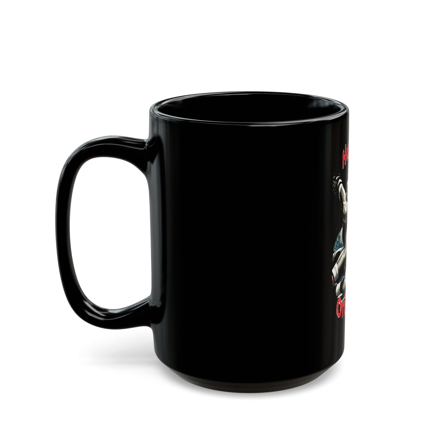 Human Origami Wrestling Mug - Fun Black Coffee Cup for Sports Lovers