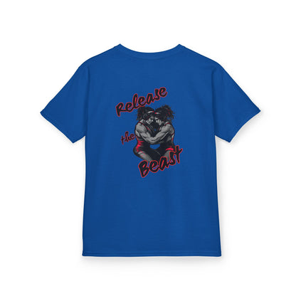 Kids Heavy Cotton Tee - Release the Beast Graphic Tee youth girl wrestlers