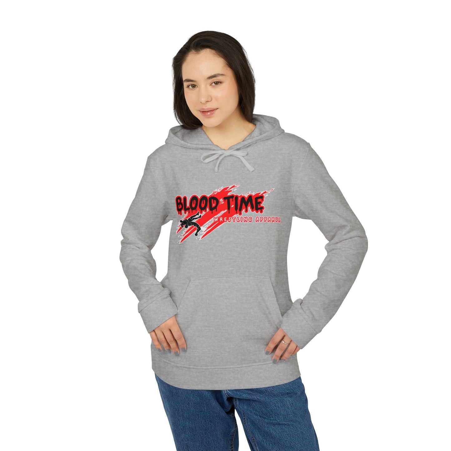 Adidas Unisex Fleece Hoodie - 'Blood Time' Casual Streetwear