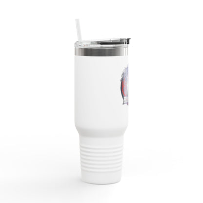 40oz Insulated Travel Mug - 'Blood Time' Design for Coffee Lovers