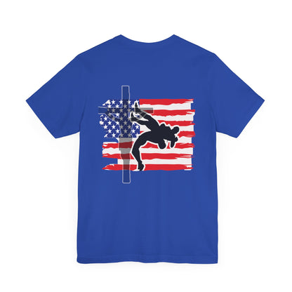 Blood Time Unisex Jersey Tee - Bold Graphic T-Shirt with American Flag Design