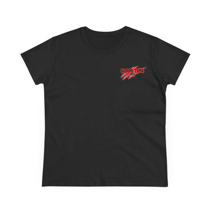 Empowering Women's Cotton Wrestling Tee - 'Blood Time' & 'GRL PWR' Designs