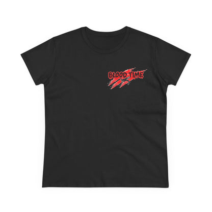 Blood Time Women's Cotton Tee - Perfect for Match Day Enthusiasts