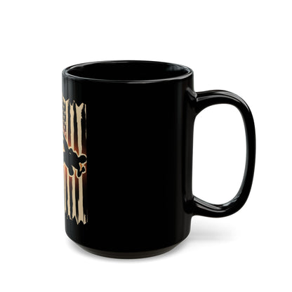 God Country Wrestling Black Mug - Perfect Gift for Wrestling Fans