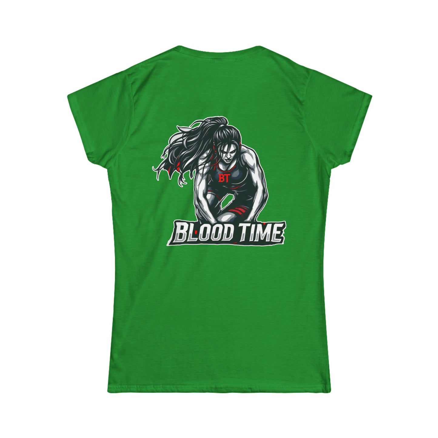 Blood Time Graphic Tee for Women - Bold Athletic Design for Sports Enthusiasts