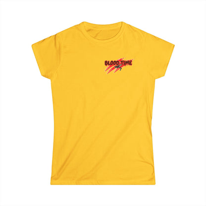 Blood Time Graphic Tee for Women - Bold Athletic Design for Sports Enthusiasts