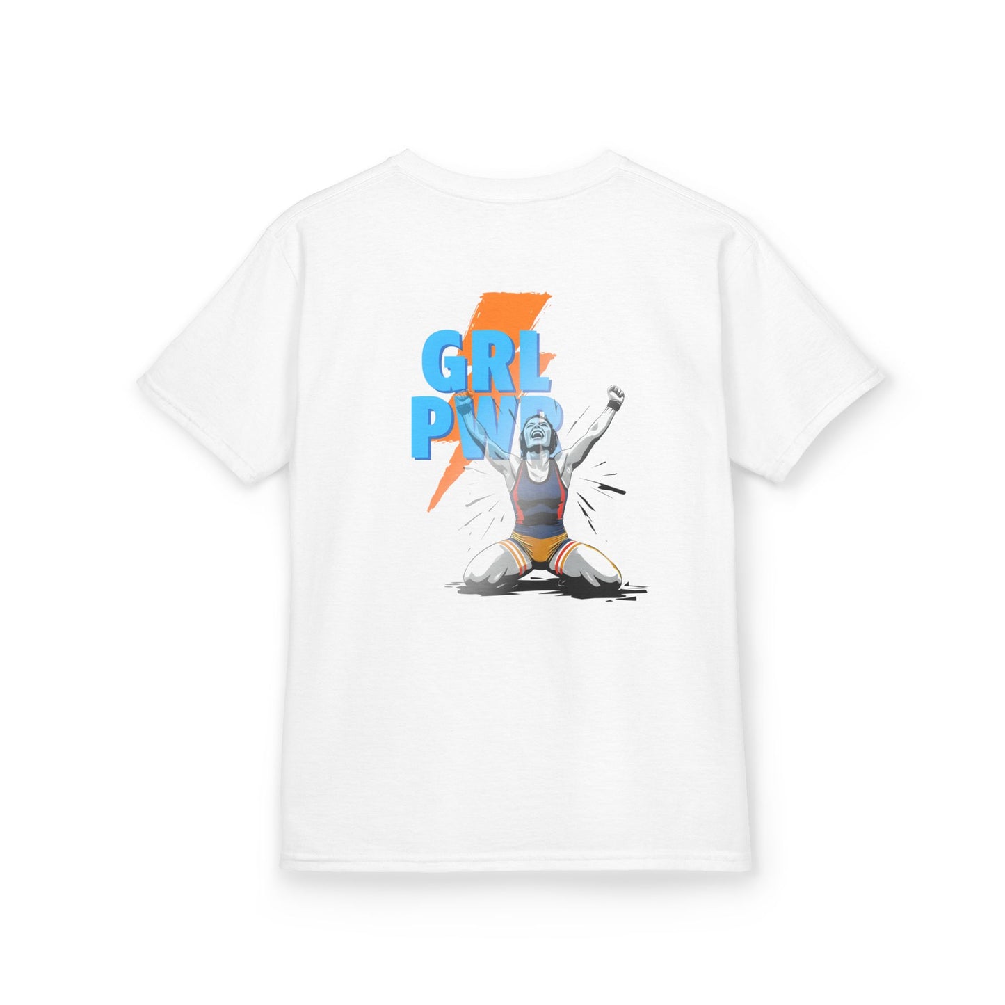 Empowering Kids Cotton Wrestling Tee - GRL PWR Graphic