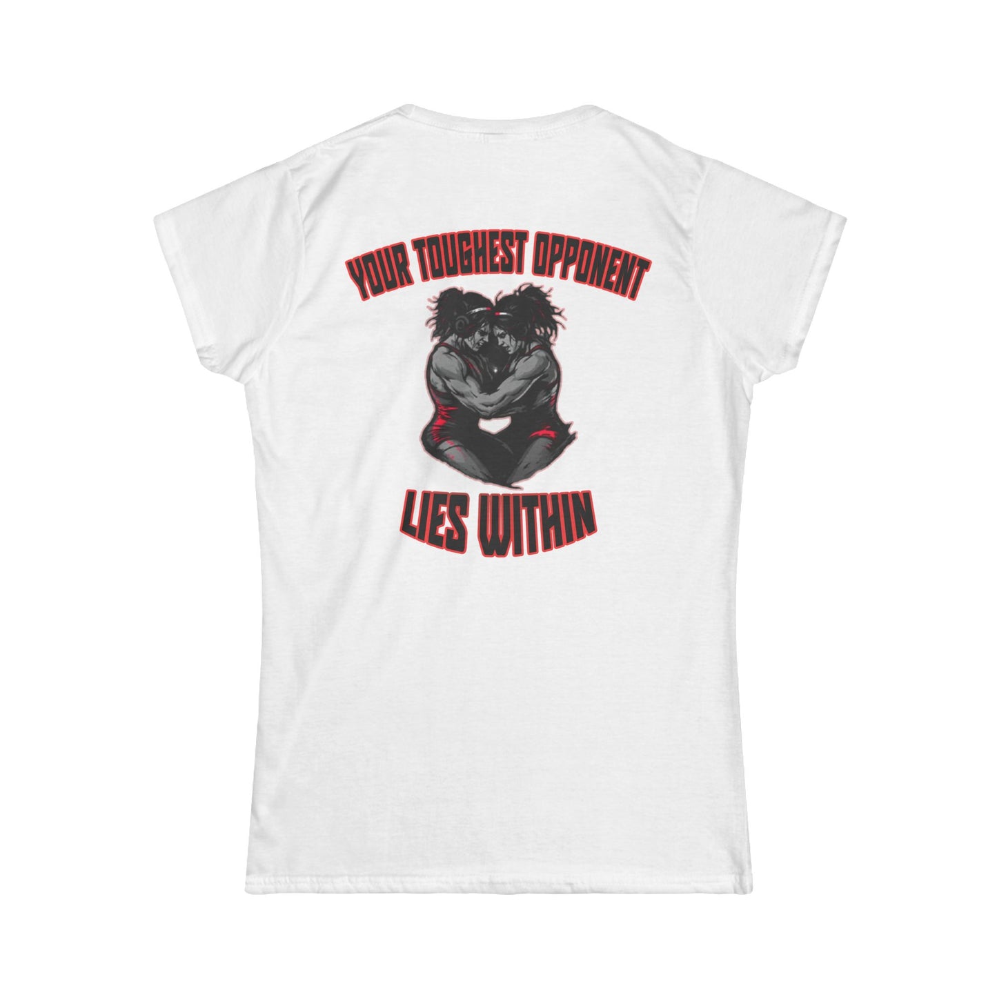 Empowering Women's Softstyle Tee - 'Your Toughest Opponent Lies Within' Graphic