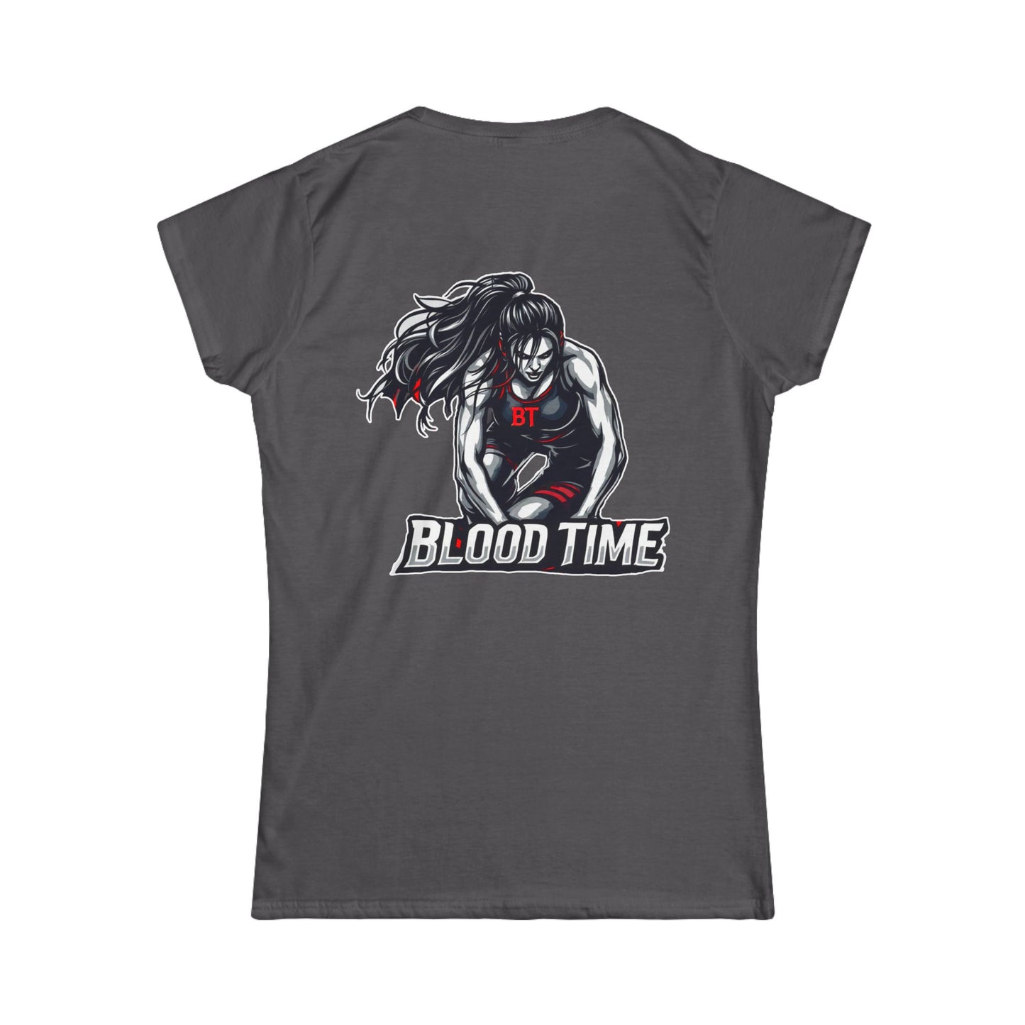 Blood Time Graphic Tee for Women - Bold Athletic Design for Sports Enthusiasts