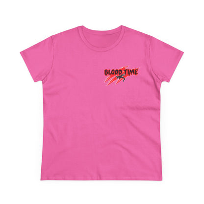 Blood Time Women's Cotton Tee - Perfect for Match Day Enthusiasts