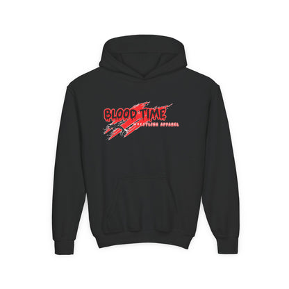 Inspirational Youth Hooded Sweatshirt - "Blood Time: Your Toughest Opponent Lies Within"