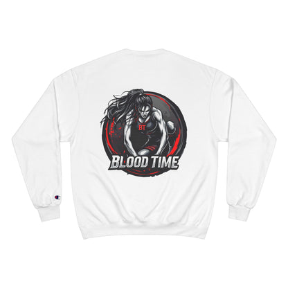 Blood Time Champion Sweatshirt - Graphic Streetwear for Fitness Enthusiasts