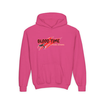 Inspirational Youth Hooded Sweatshirt - "Blood Time: Your Toughest Opponent Lies Within"