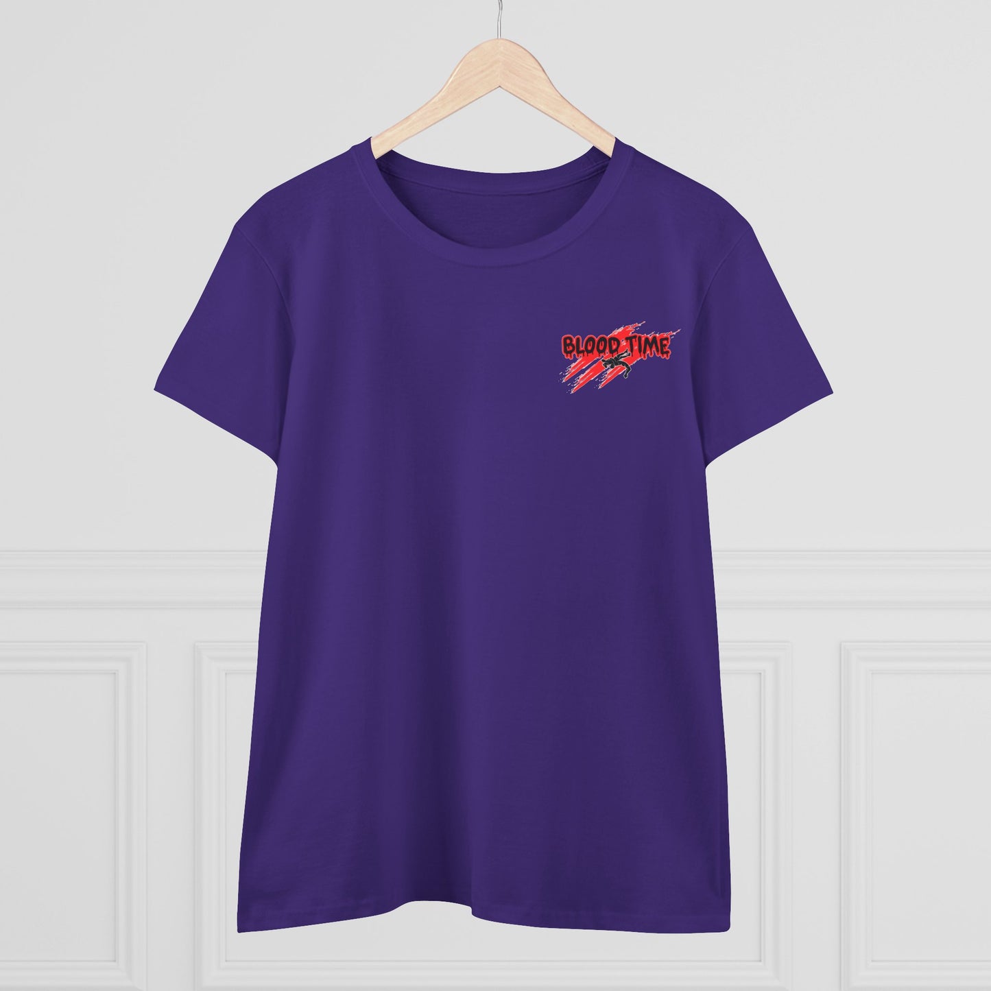 Empowering Women's Cotton Wrestling Tee - 'Blood Time' & 'GRL PWR' Designs