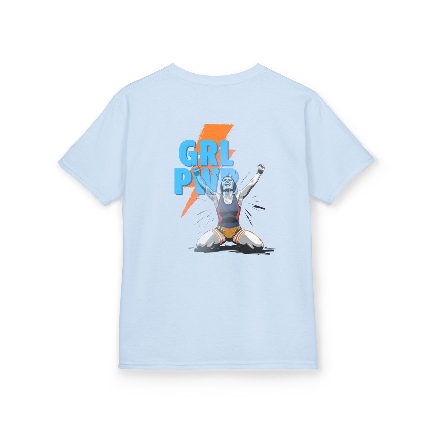 Empowering Kids Cotton Wrestling Tee - GRL PWR Graphic