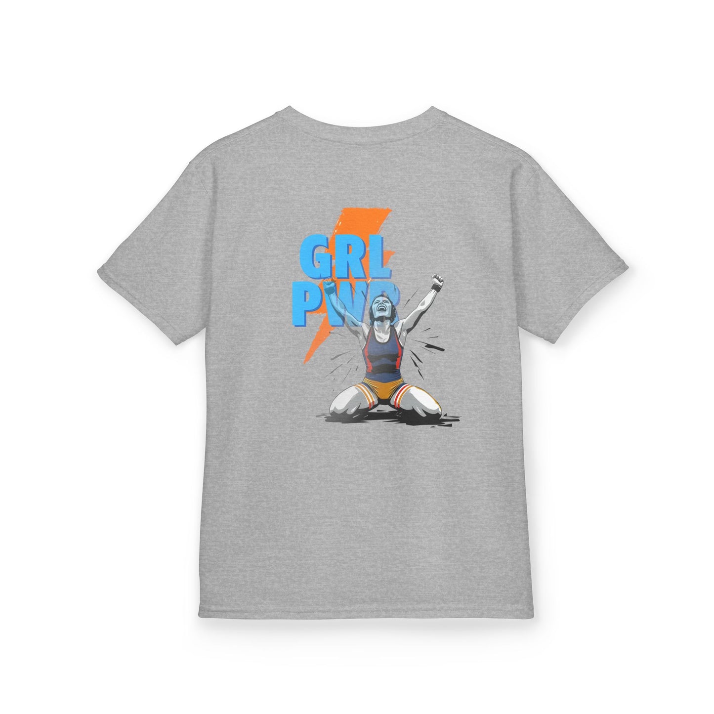 Empowering Kids Cotton Wrestling Tee - GRL PWR Graphic
