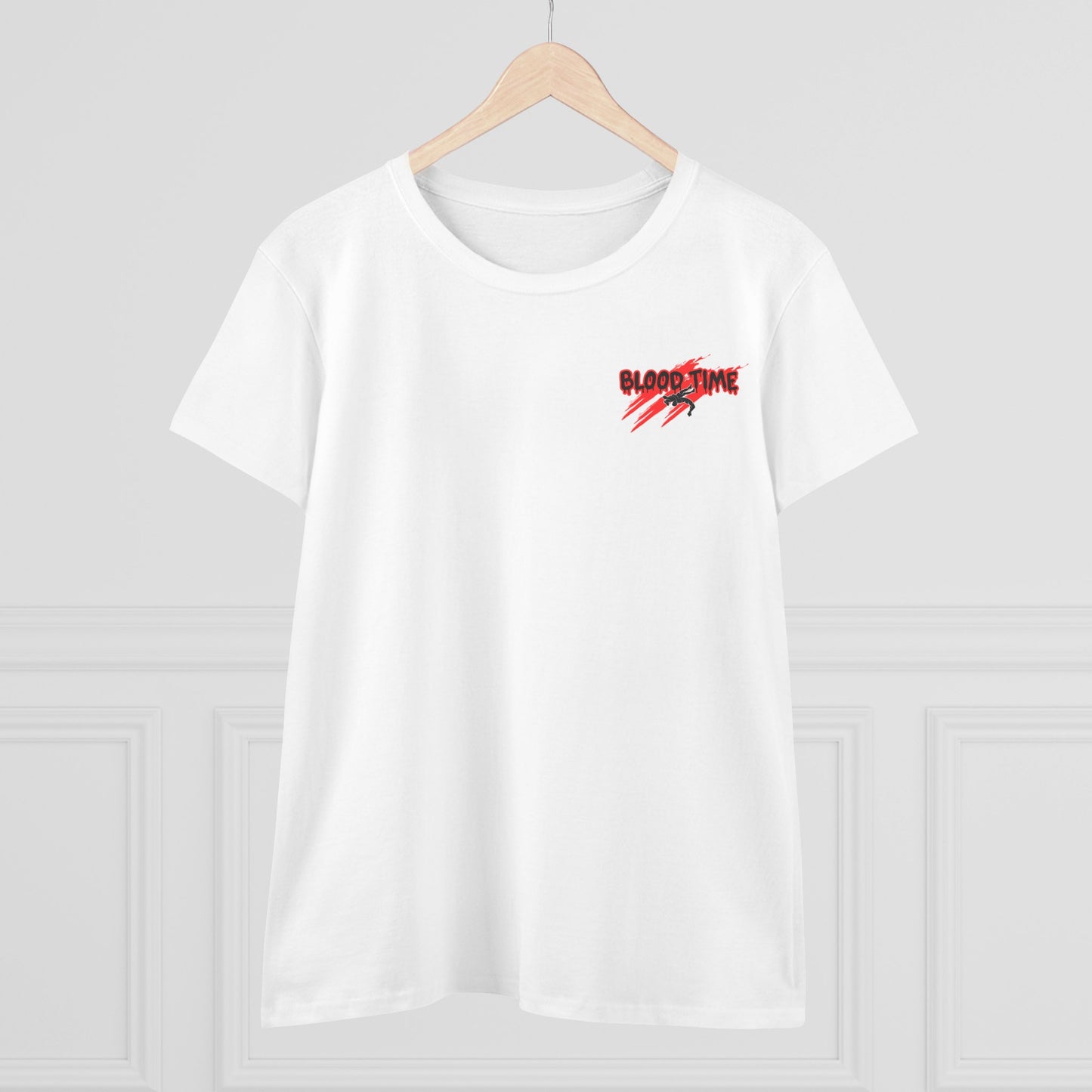 Empowering Women's Cotton Wrestling Tee - 'Blood Time' & 'GRL PWR' Designs