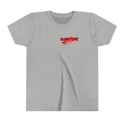 Youth Short Sleeve Tee - "Blood Time" Motivational T-Shirt for Kids