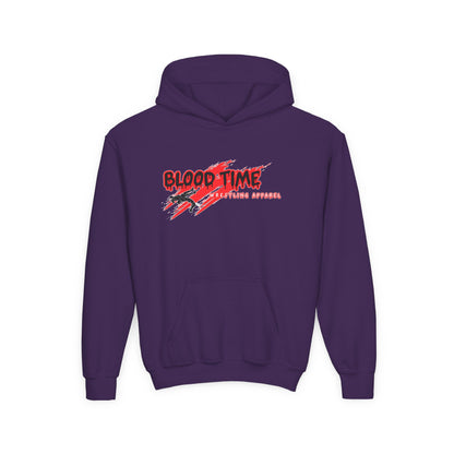 Inspirational Youth Hooded Sweatshirt - "Blood Time: Your Toughest Opponent Lies Within"