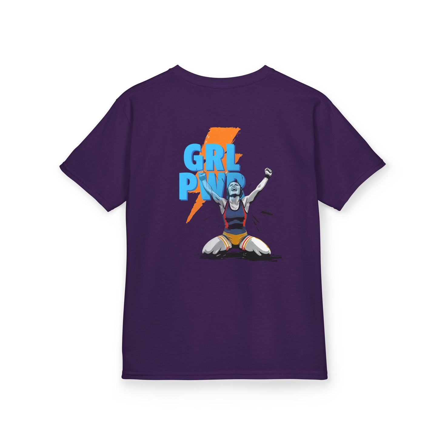 Empowering Kids Cotton Wrestling Tee - GRL PWR Graphic