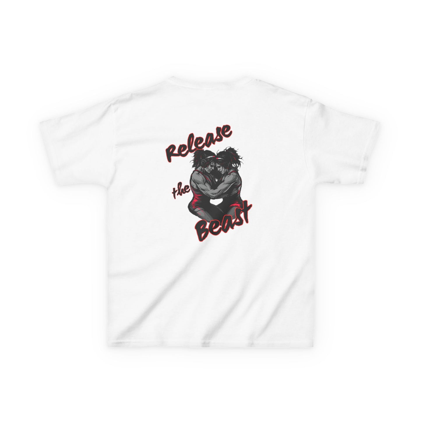 Kids Heavy Cotton Tee - Release the Beast Graphic Tee youth girl wrestlers