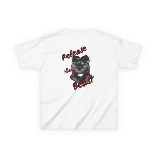 Kids Heavy Cotton Tee - Release the Beast Graphic Tee youth girl wrestlers