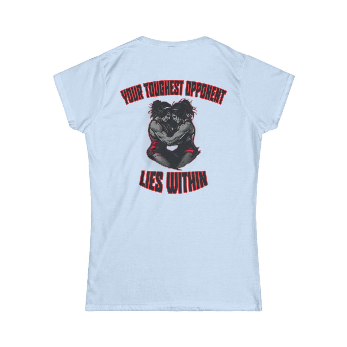 Empowering Women's Softstyle Tee - 'Your Toughest Opponent Lies Within' Graphic