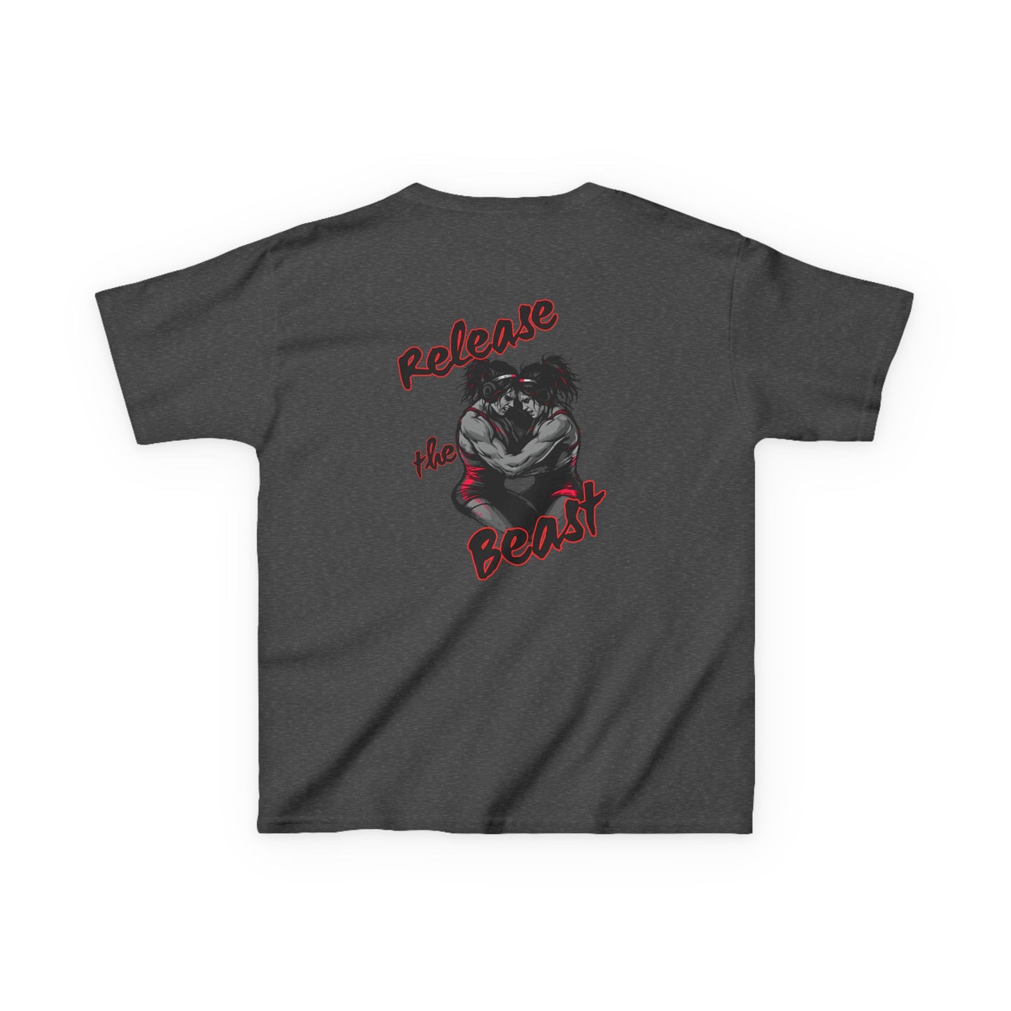 Kids Heavy Cotton Tee - Release the Beast Graphic Tee youth girl wrestlers