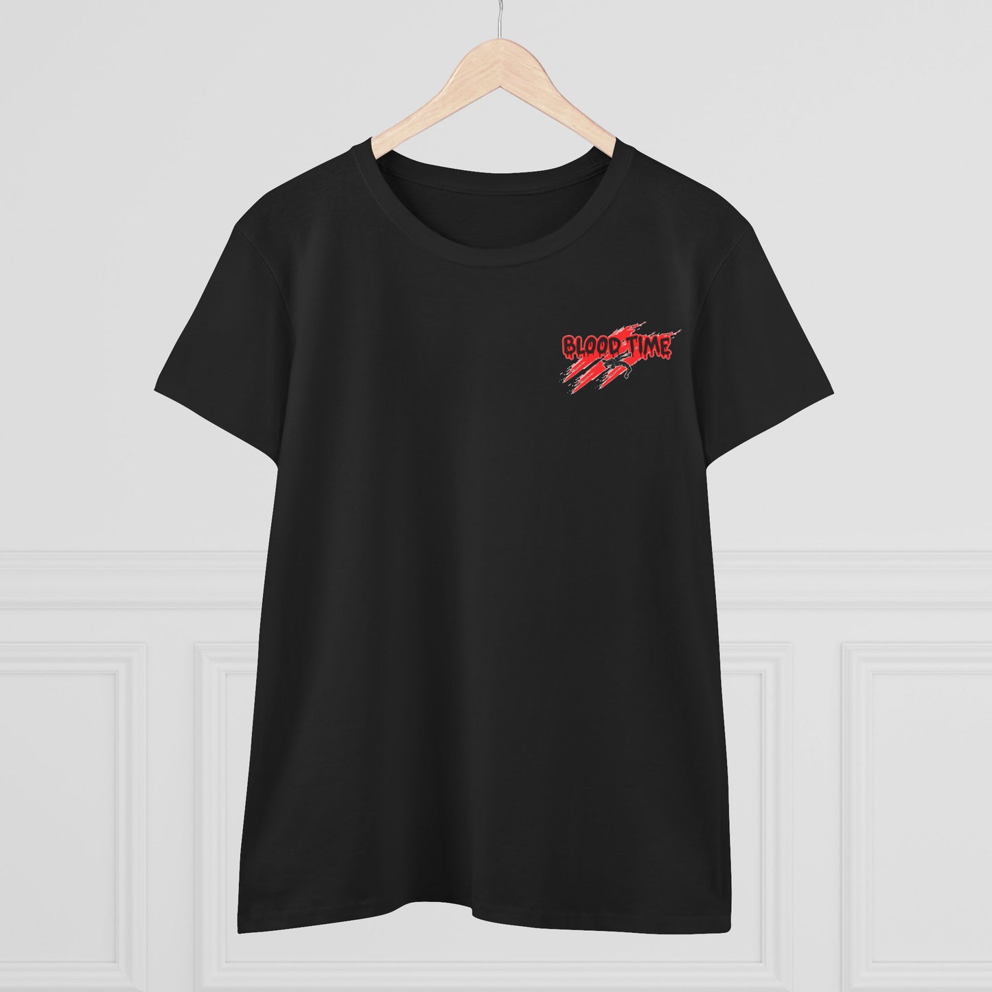 Empowering Women's Cotton Wrestling Tee - 'Blood Time' & 'GRL PWR' Designs