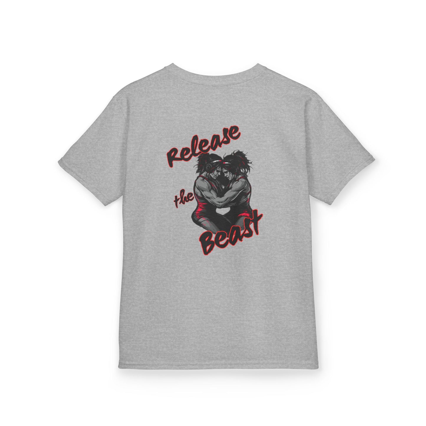 Kids Heavy Cotton Tee - Release the Beast Graphic Tee youth girl wrestlers