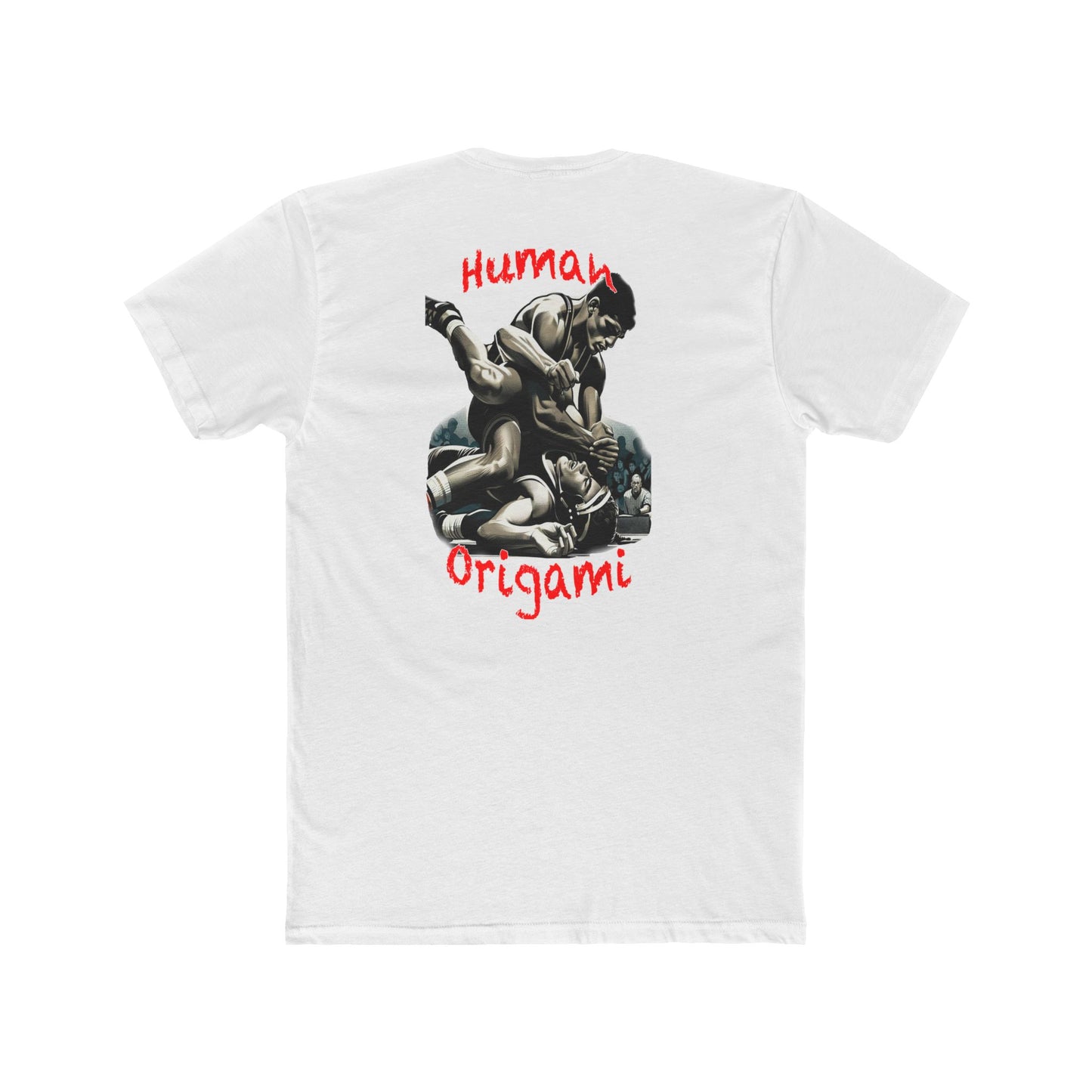 Limited Edition Human Origami Unisex Cotton Crew Tee - Bold Graphic Design