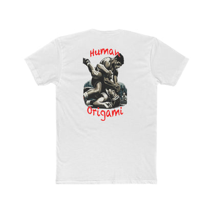 Limited Edition Human Origami Unisex Cotton Crew Tee - Bold Graphic Design