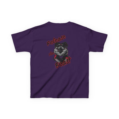 Kids Heavy Cotton Tee - Release the Beast Graphic Tee youth girl wrestlers