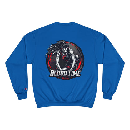 Blood Time Champion Sweatshirt - Graphic Streetwear for Fitness Enthusiasts