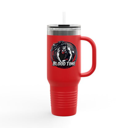 40oz Insulated Travel Mug - 'Blood Time' Design for Coffee Lovers