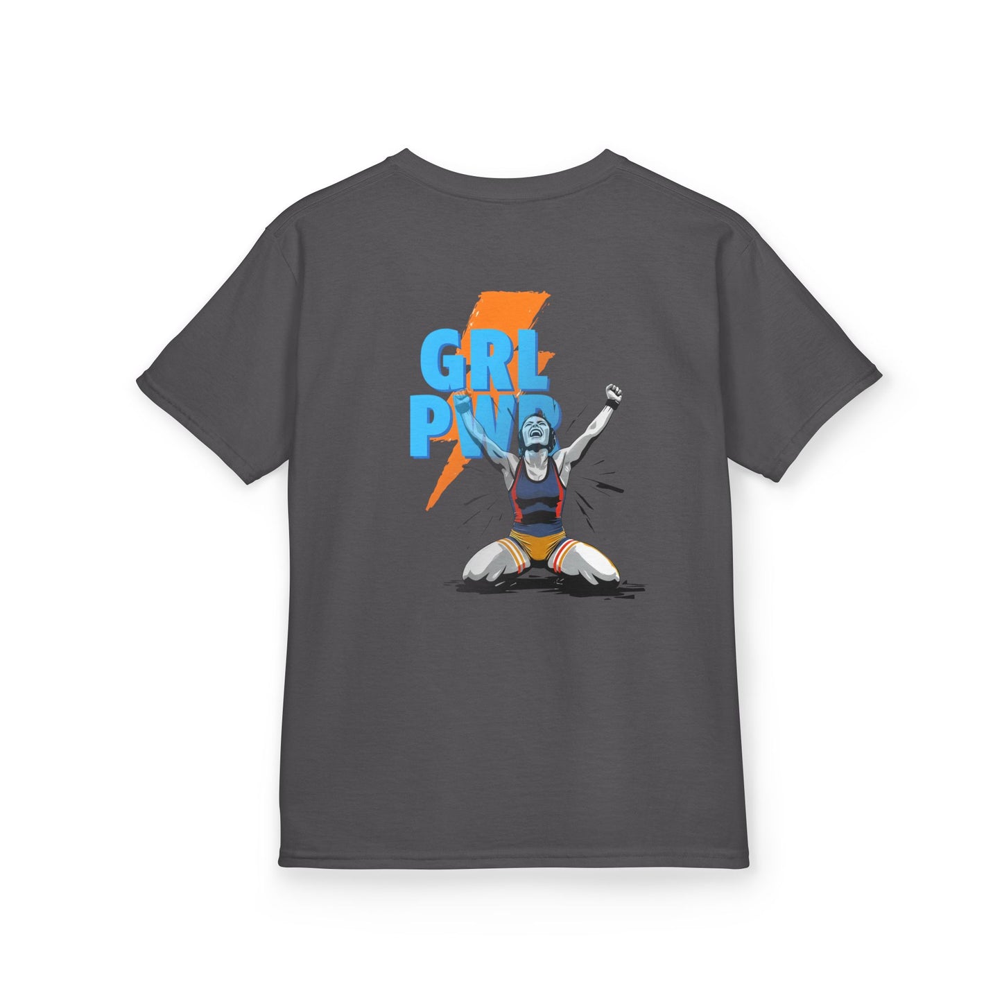 Empowering Kids Cotton Wrestling Tee - GRL PWR Graphic