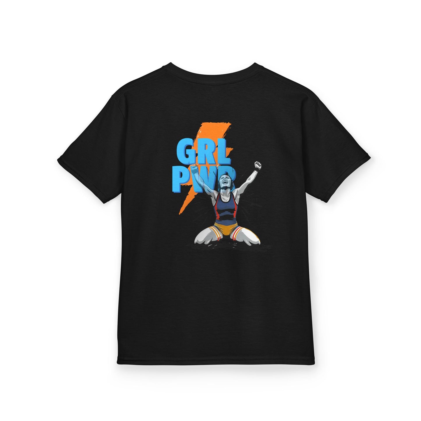 Empowering Kids Cotton Wrestling Tee - GRL PWR Graphic