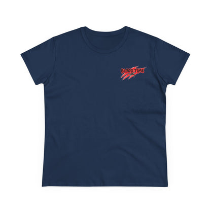 Empowering Women's Cotton Wrestling Tee - 'Blood Time' & 'GRL PWR' Designs