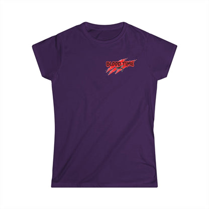 Blood Time Graphic Tee for Women - Bold Athletic Design for Sports Enthusiasts