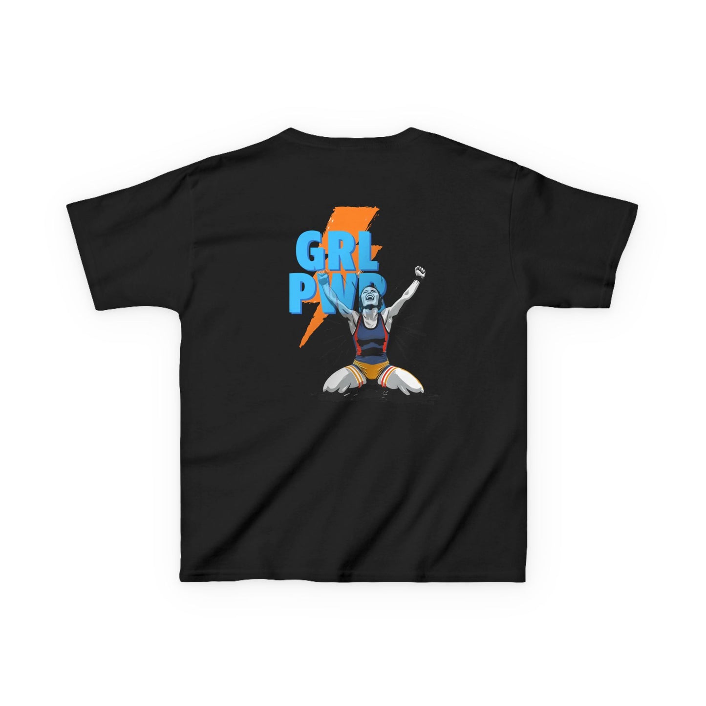 Empowering Kids Cotton Wrestling Tee - GRL PWR Graphic